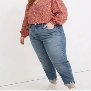 Madewell The Plus High-Rise Slim Boyjean in Neal Wash size 22